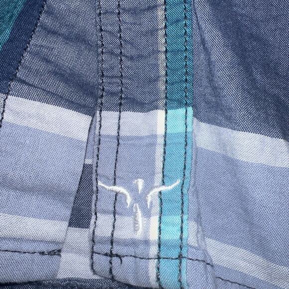 Wrangler 20X Pearl Snap Shirt Mens XL Blue Plaid - Picture 6 of 6